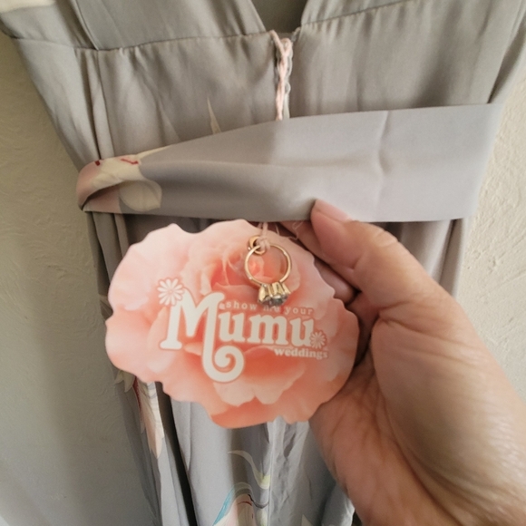 Show Me Your Mumu, Jenn Maxi Dress in Lily Showers, Grey, Size Small - Picture 10 of 11